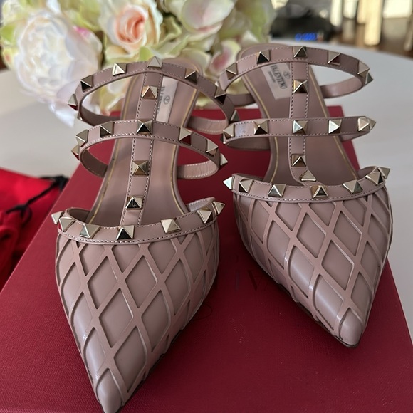 NIB Valentino Leather Rockstud Mules - Picture 4 of 12